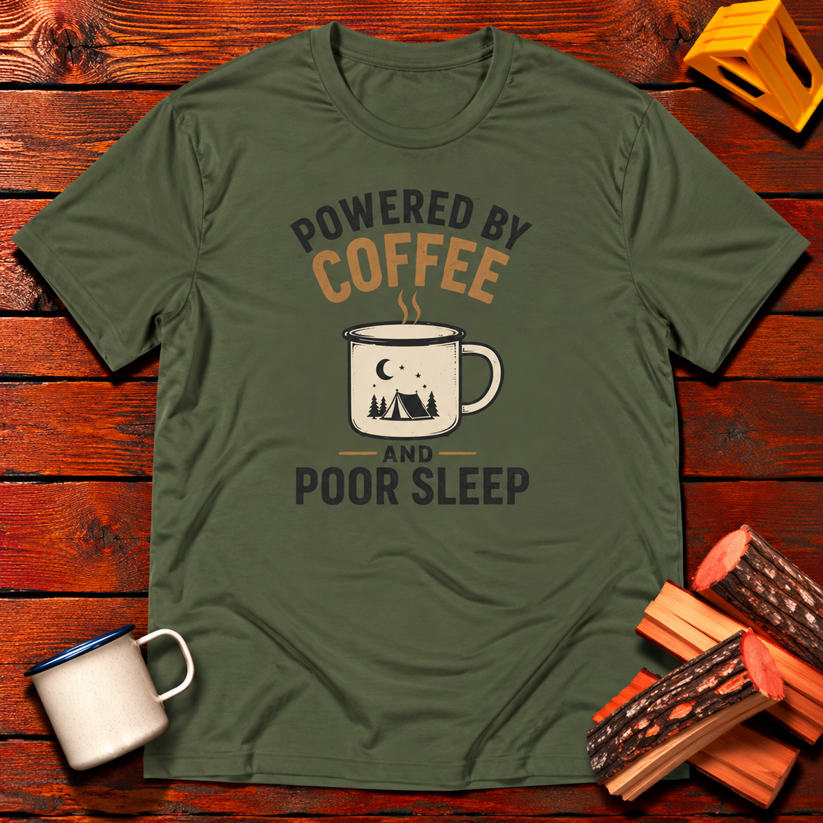 Powered by Coffee and Poor Sleep T-Shirt