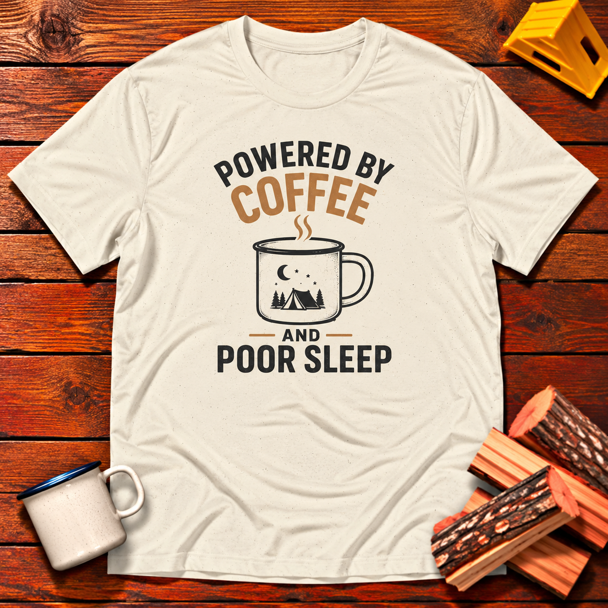 Powered by Coffee and Poor Sleep T-Shirt