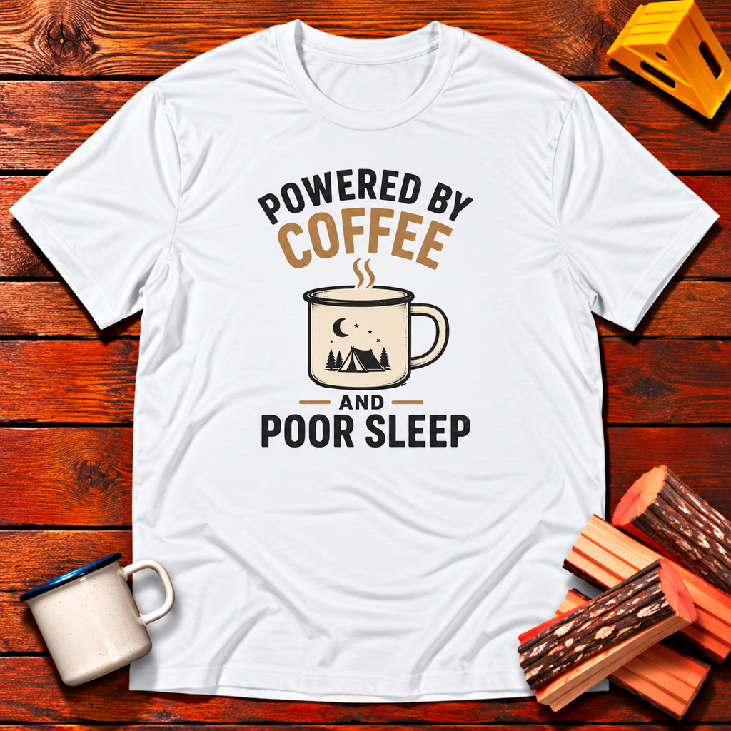 Powered by Coffee and Poor Sleep T-Shirt